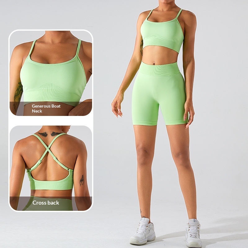 Women's Adult Shockproof Push-Up Sports Bra Crisscross Straps High Support Spandex/Nylon Quick-Dry Yoga Fitness Running Wear
