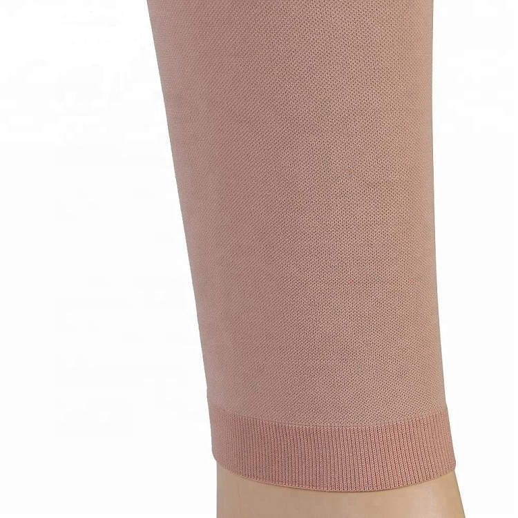 Class II 23-32mmhg Nude Black Solid Slim Control Footless Leggins Pants High Waist Nylon Compression Leggings for Women