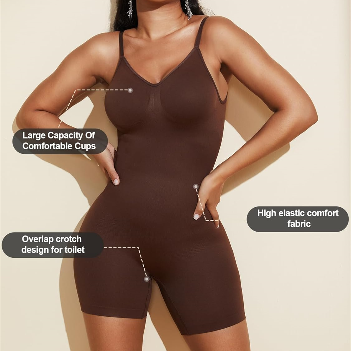 Seamless Low Back Bodysuit Shapewear Full Body Compression Butt Lifting and Tummy Snatching Bodysuit Sexy Jumpsuit