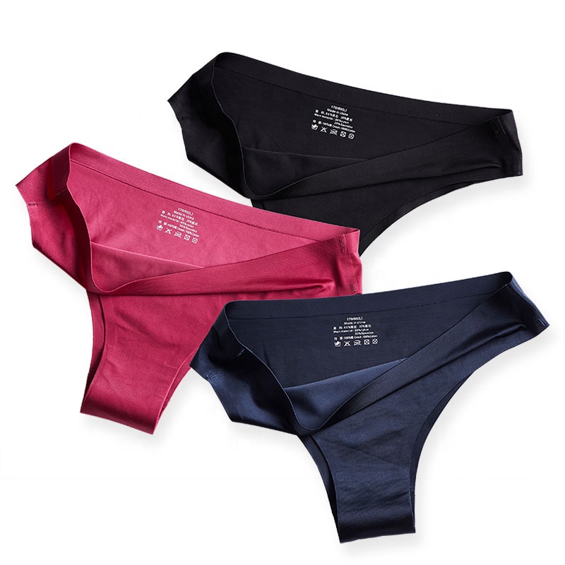 New Arrival Wholesale Female Traceless Panty Ice Silk Women's Panties Thongs Laser Cut Seamless Underwear for Woman