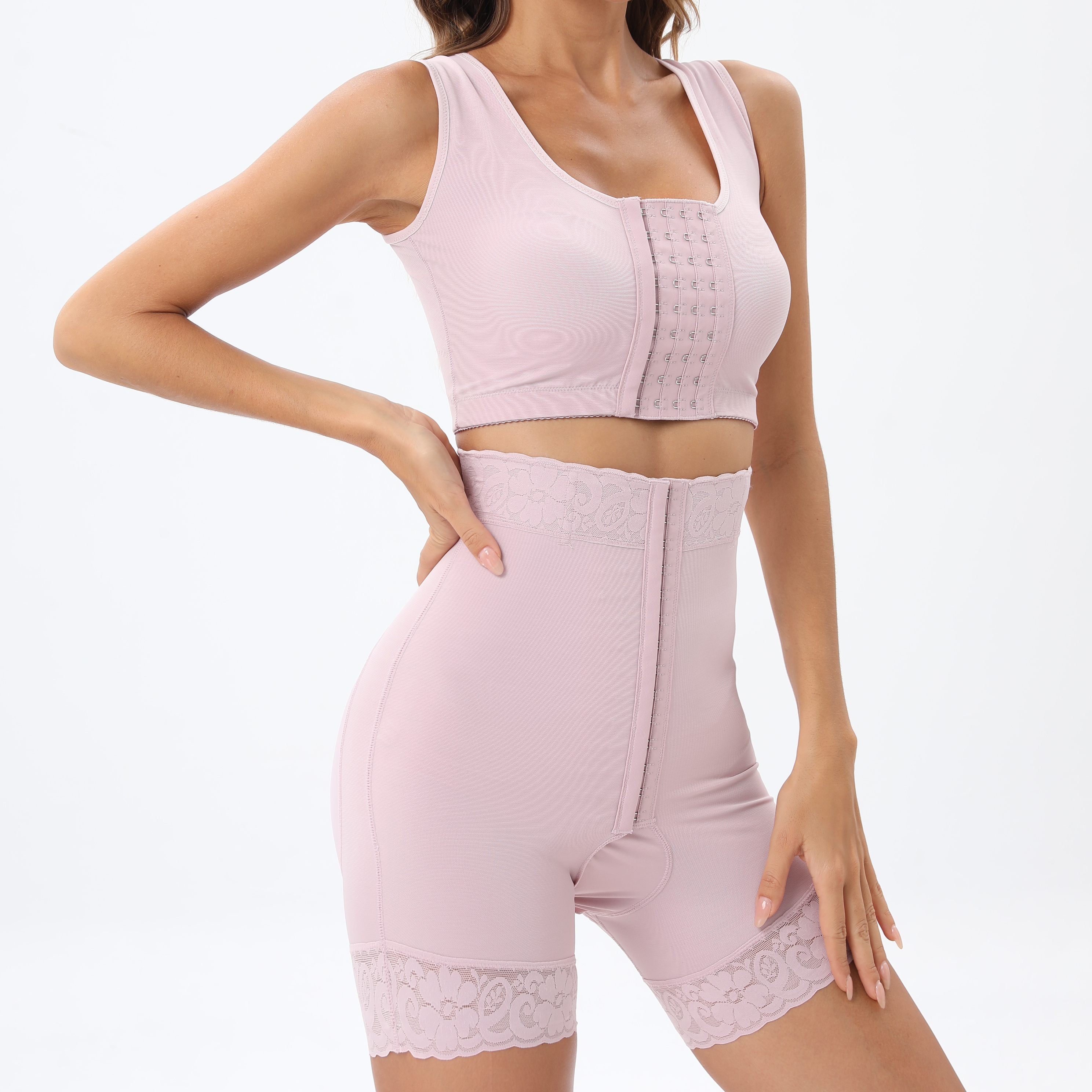 Women's Breathable Butt Lifter Shapewear Lace Boy Shorts with Sponge Padding Body Shaper Hip Enhancer Control Panties