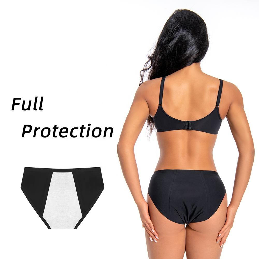 Shanhao OEM Biodegradable Bamboo Cotton Seamless Anti-side-leakage Period Leakproof Panties Women's Menstrual