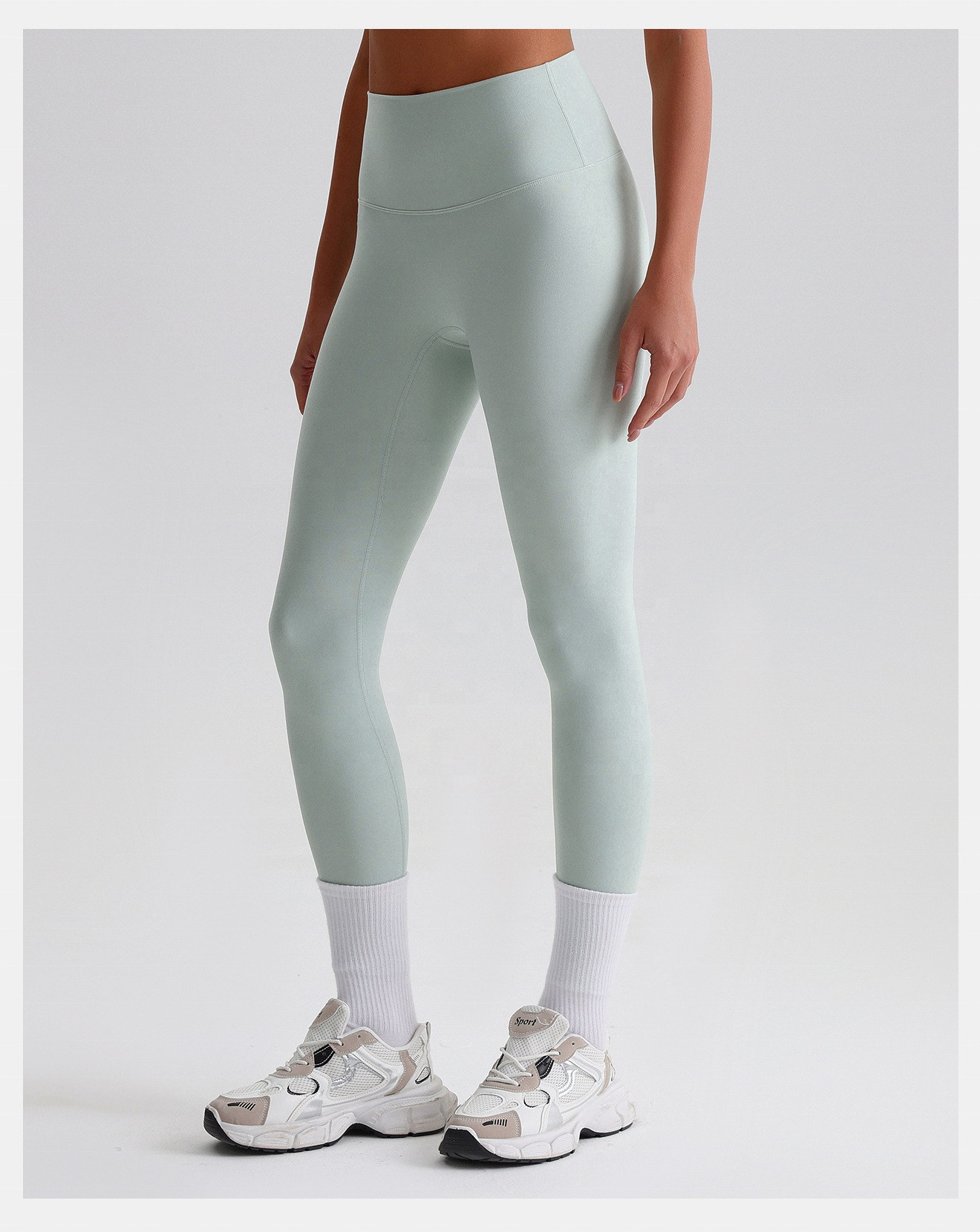 Hot Sale Sports Fitness Leggings Yoga Pants High Waist Solid Pattern for Women