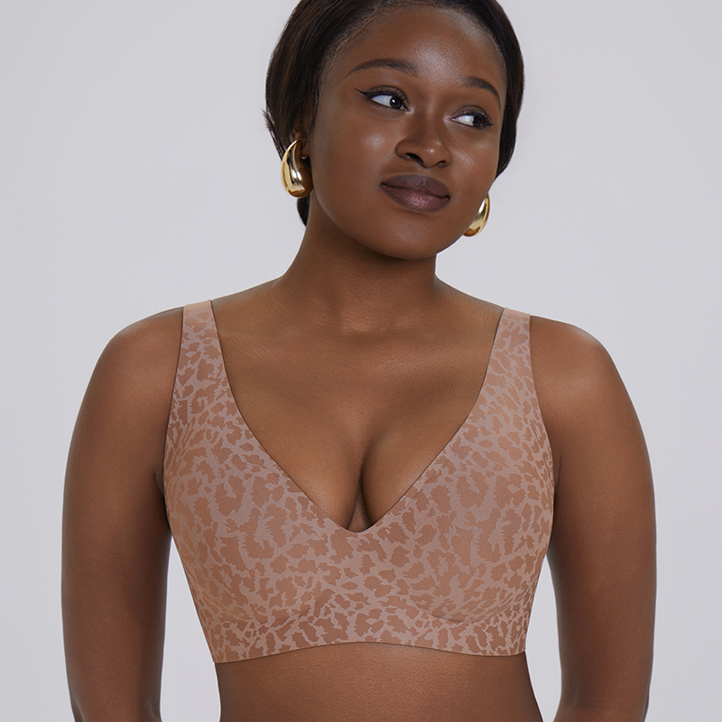 Jelly Wireless Bras for Women No Underwire Deep V Push up Seamless Bras Comfortable Tshirt Bralettes Everyday Bras
