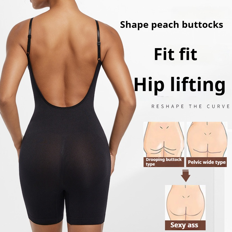 Custom Butt Lift Women's Backless Bodysuit Shapers Shapewear for Tummy Control Seamless and Breathable Nylon for Adults
