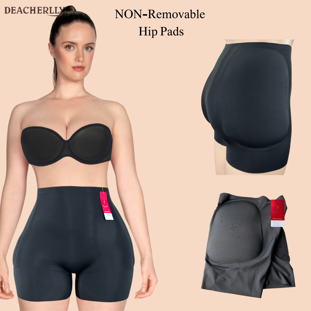 Non-removable Hip Padded Shaper Shorts Hip Enhancer Smooth Tummy Snatch Waist Seamless Control Panty