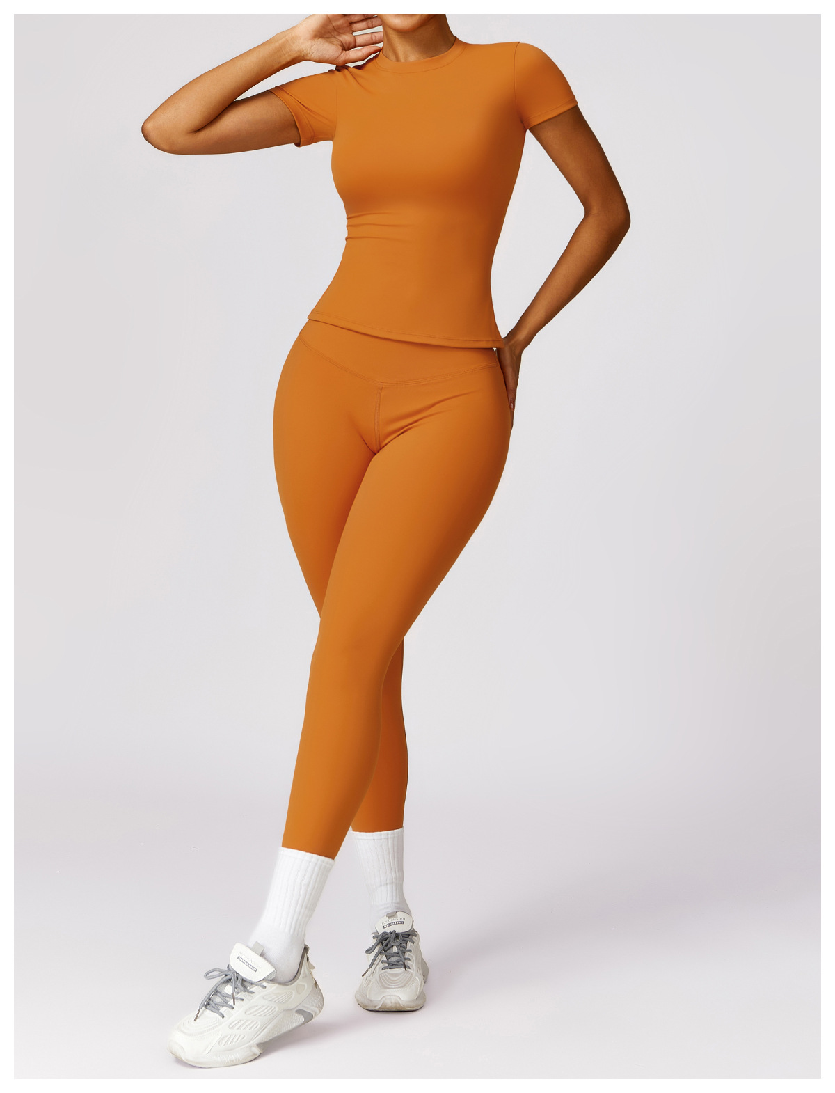 Dropshipping Agent Shopify Yoga Apparel Customized Training Gym Clothes Running Tops Women's Sports Gym Basic T-shirt for Women