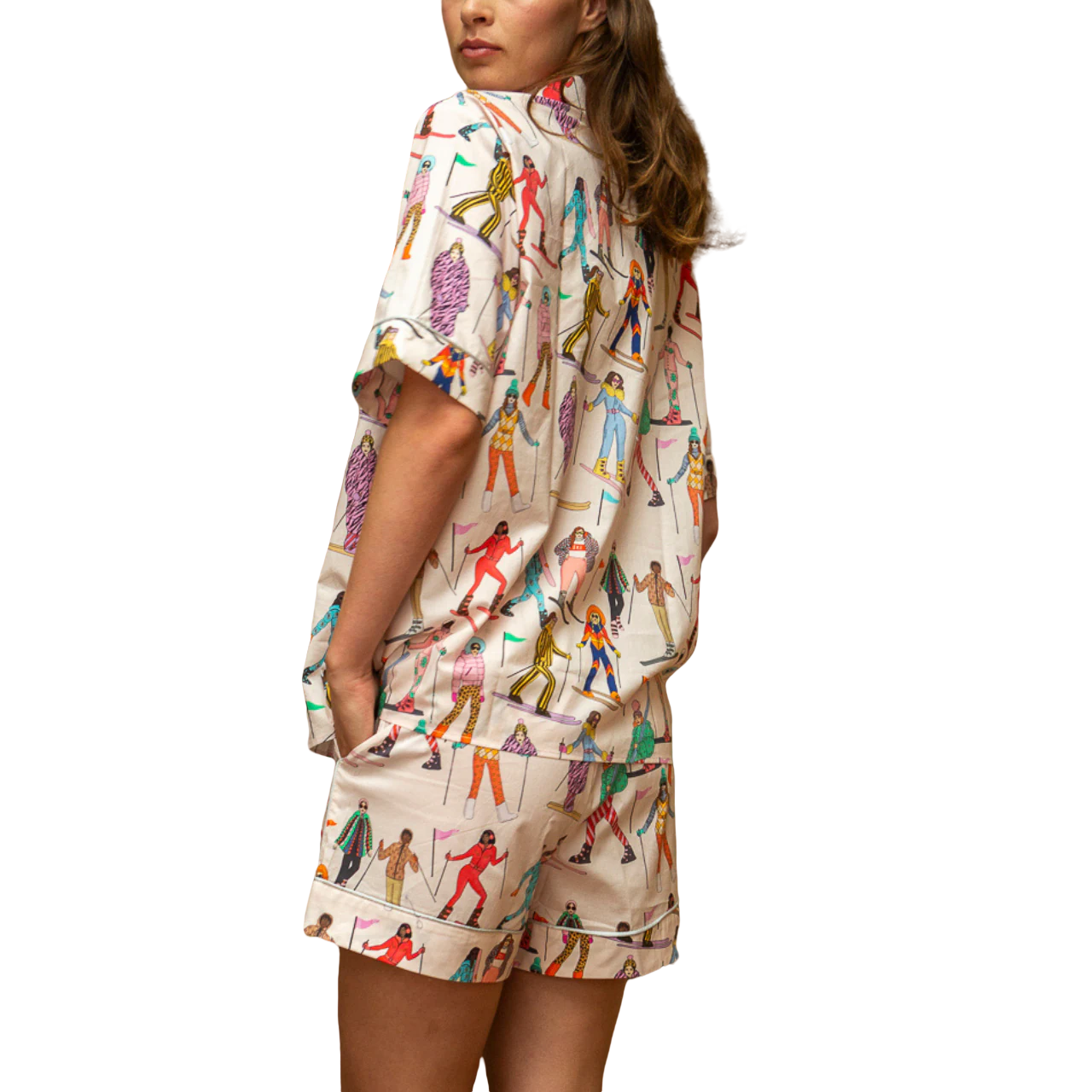 Luxury Sleepwear Custom Printed Lounge Clothing Designer Women Home Wear Pijama Cotton Pyjama Set Womens Pajamas