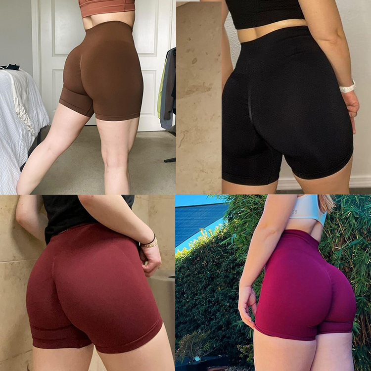 New Arrivals Seamless Womens Gym Shorts Custom logo Scrunch Butt Workout Shorts for Women