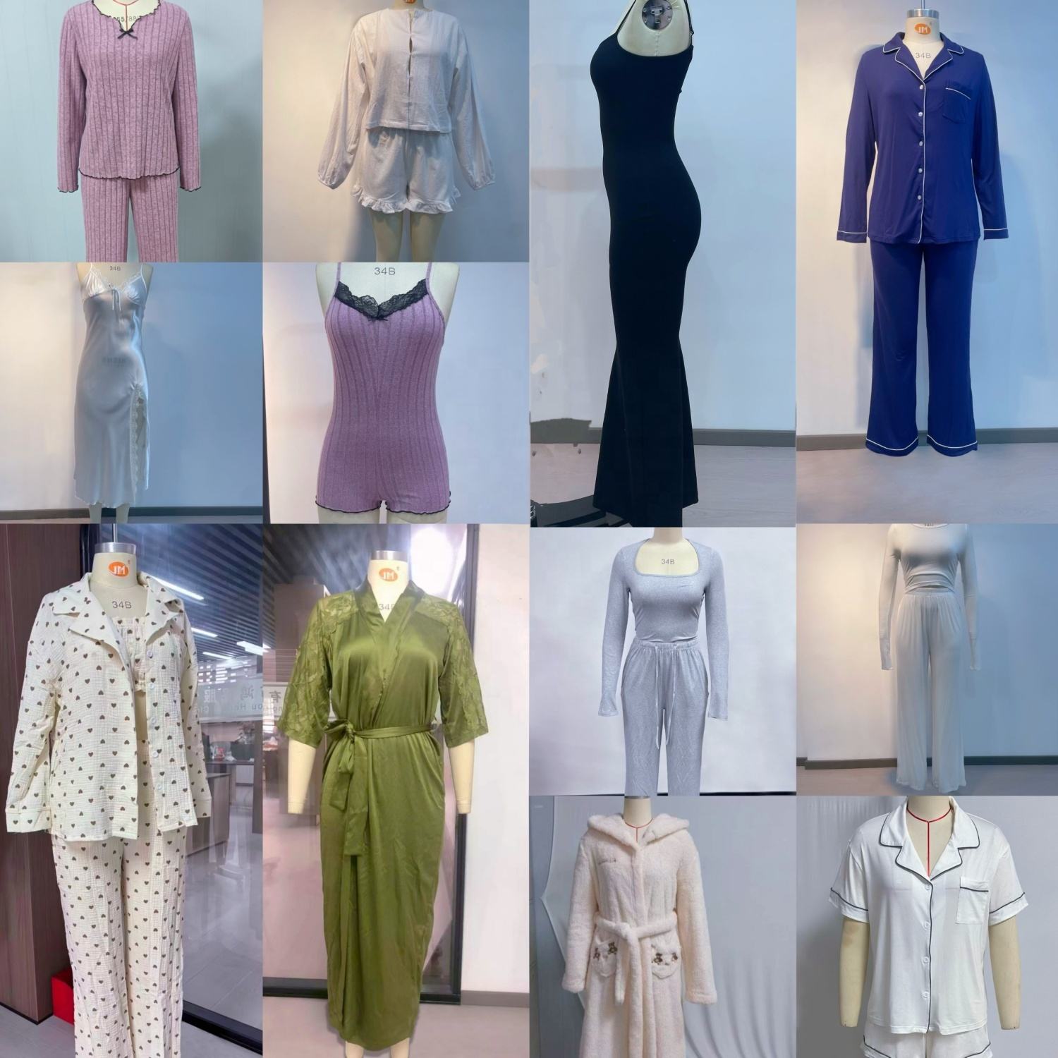 OEM/ODM Manufacturer for Custom Pijamas Woman Cotton Pyjamas Femme Top and Shorts Long Pants Two Piece Soft Lounge Sets