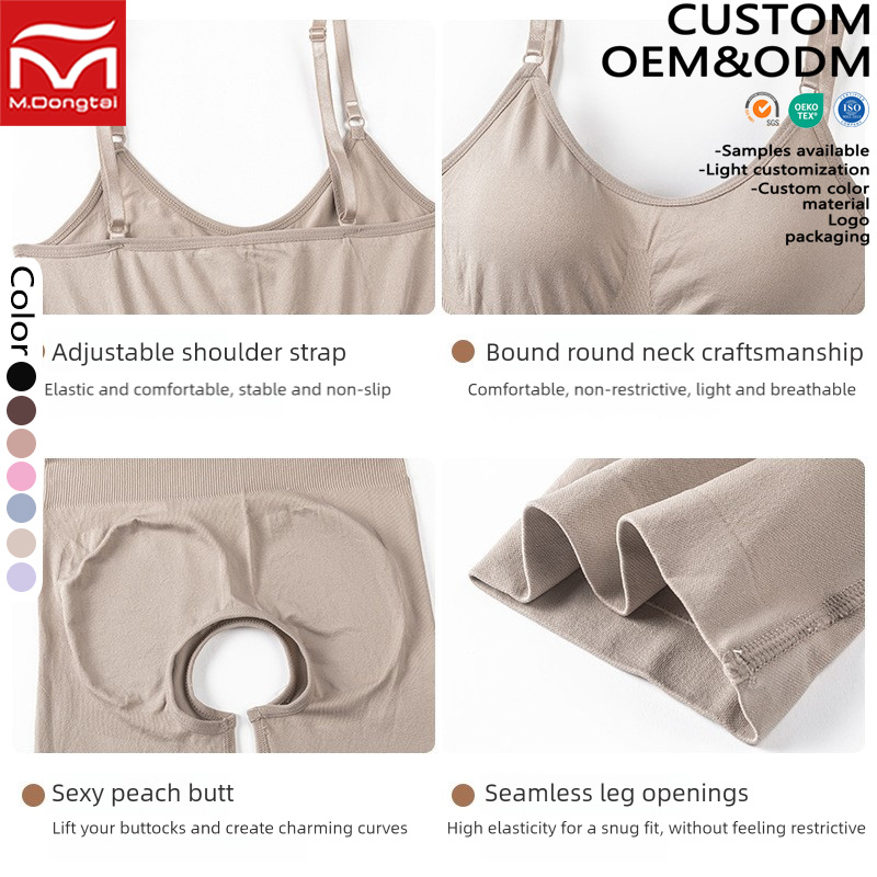 Customized Body-Shaping Open-Crotch Bodysuit Hip-Lifting Tight-Fitting Full-Body Sculpting Powerful Tummy Control Shapewear