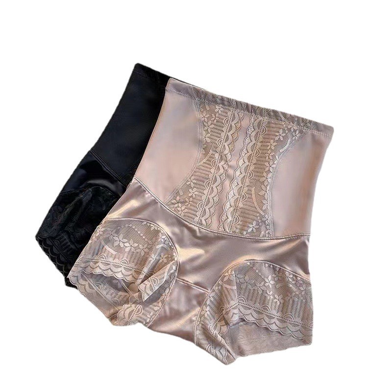 Cross-Border Ice Silk High-Waist Anti-Bacterial Mesh Tummy-Control Butt-Lifting Panties Women's Postpartum Tummy-Hugging Firm