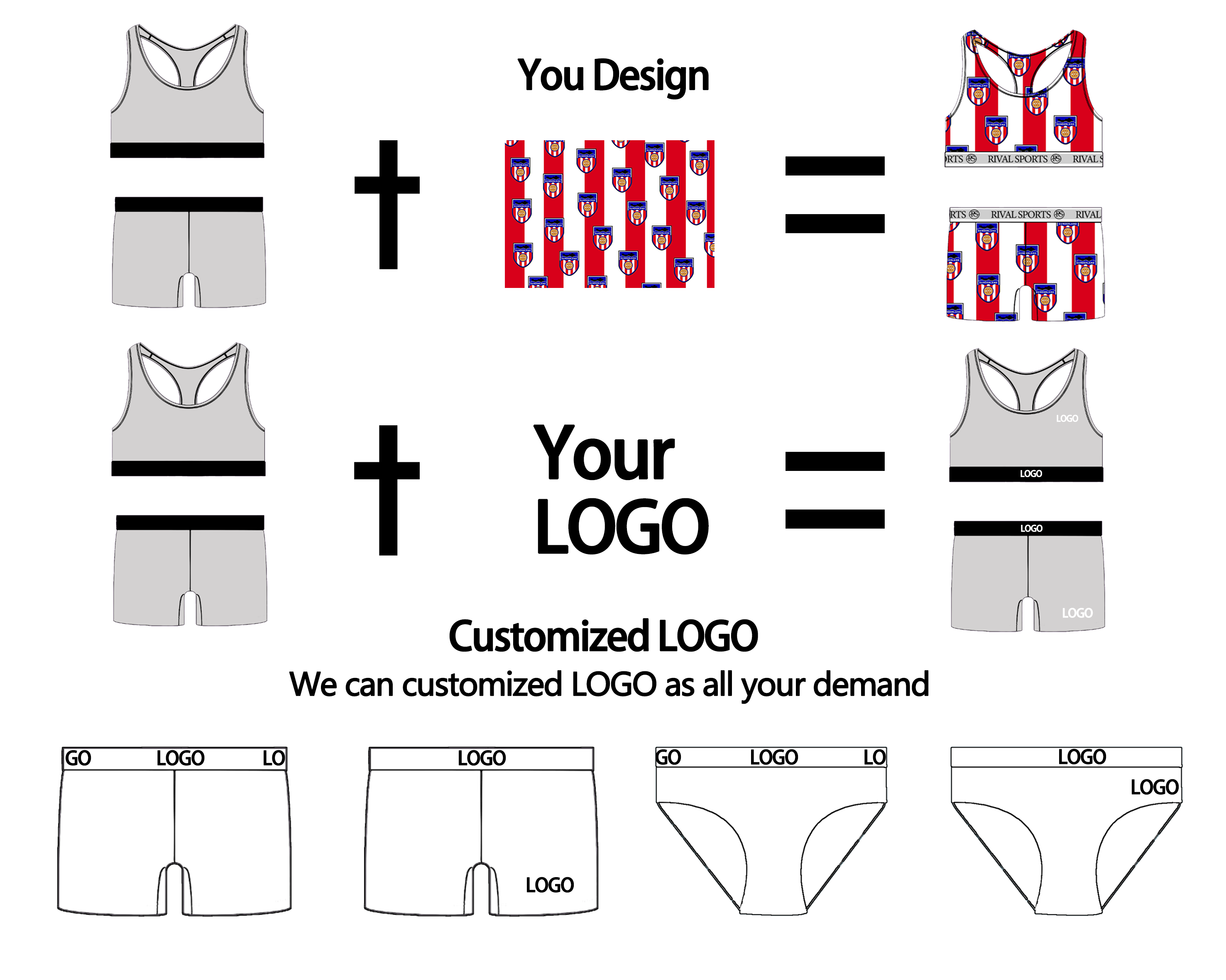 Customized Design Plus Size Sexy Teen Ladies Underwear High Quality Sports Bras Brief Sets Seamless Panty Underwear for Women