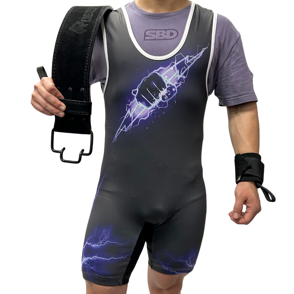 Weightlifting Singlet IPF Approved, Nylon-Spandex Compression Suit for Powerlifting Competition &amp; Gym Training
