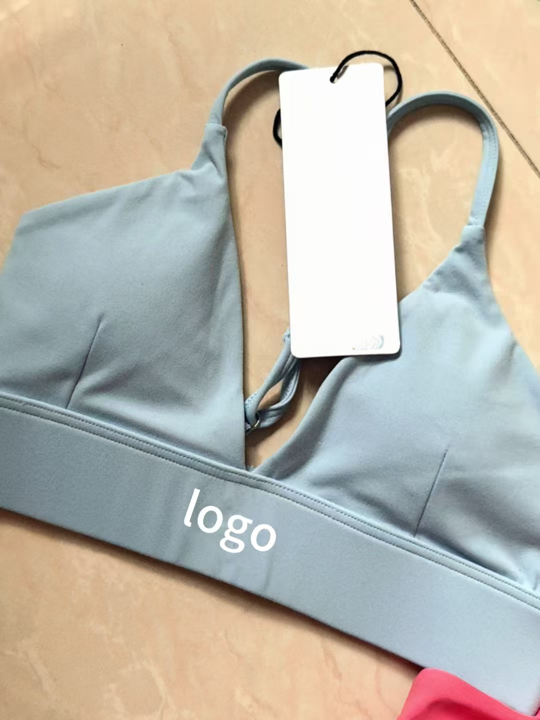 Adjustable Kendall Jenner-Style V-Neck Sports Bra for Women Comfortable Spaghetti Straps Triangle Bra Breast Pads Sexy Yoga