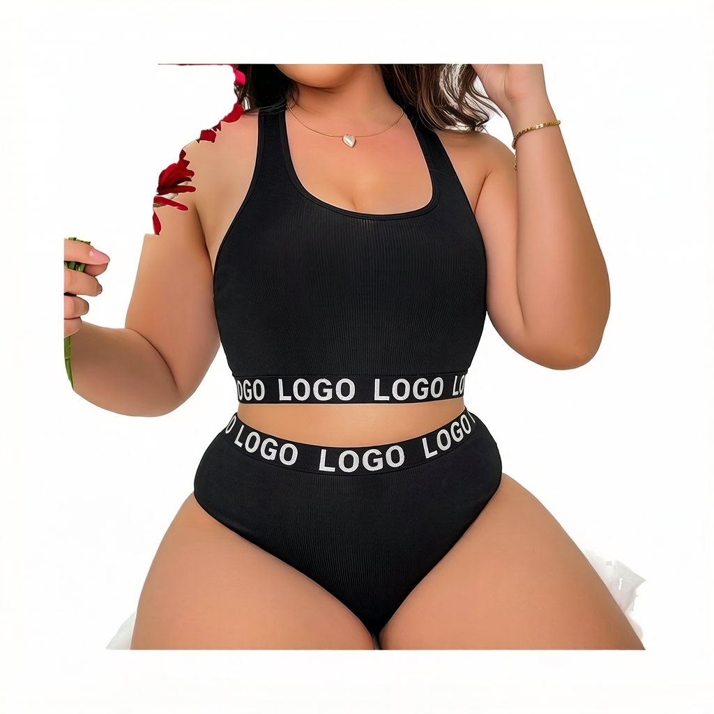 Customized Design Plus Size Sexy Teen Ladies Underwear High Quality Sports Bras Brief Sets Seamless Panty Underwear for Women