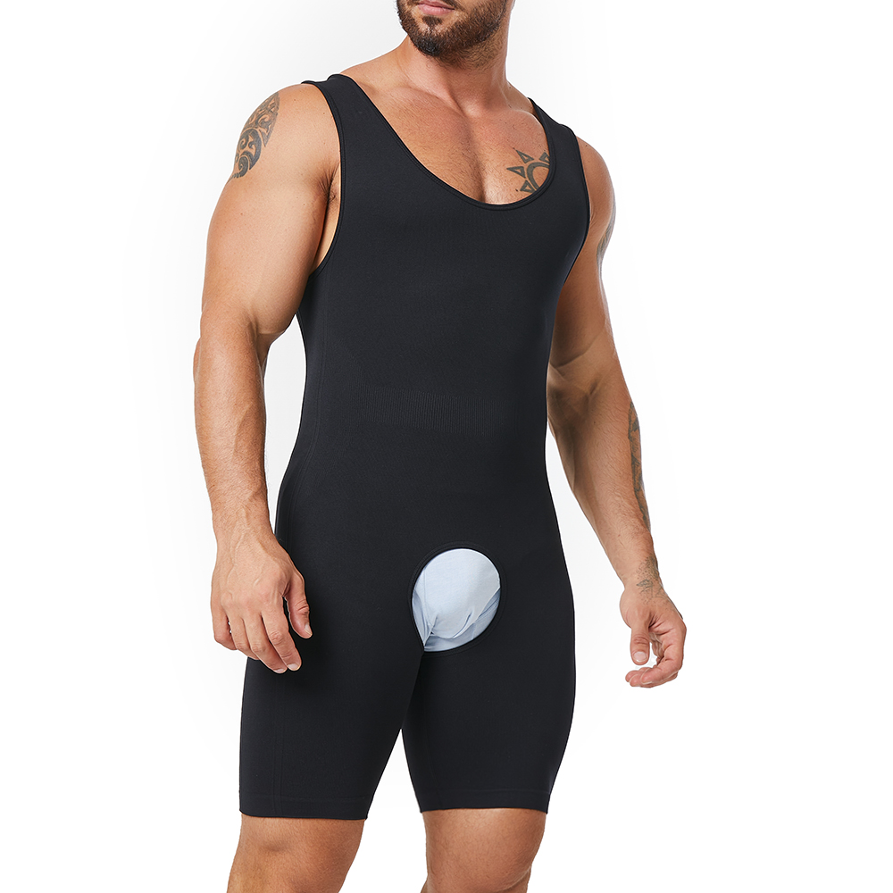 Full Body Shaper Underwear Thermal Shapers Slimming Compression Bodysuit Shapewear Tummy Control Jumpsuit for Men