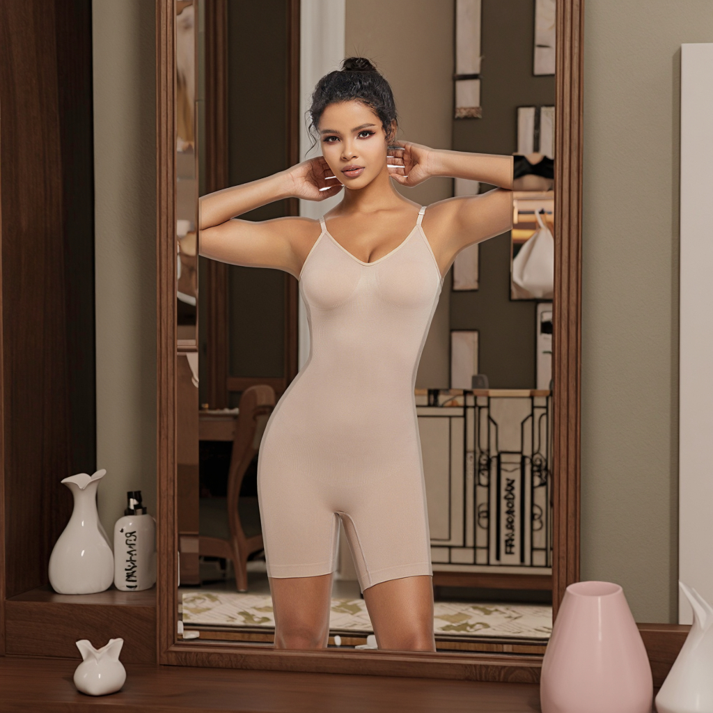 Custom Butt Lift Women's Backless Bodysuit Shapers Shapewear for Tummy Control Seamless and Breathable Nylon for Adults