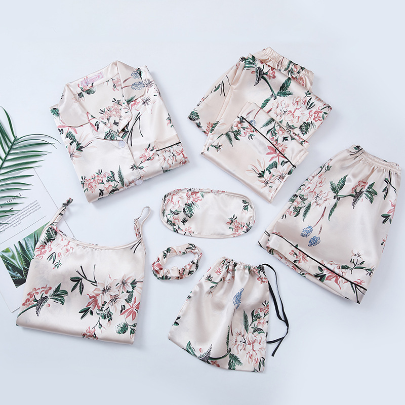 Fruit Printed Satin Pajamas 9