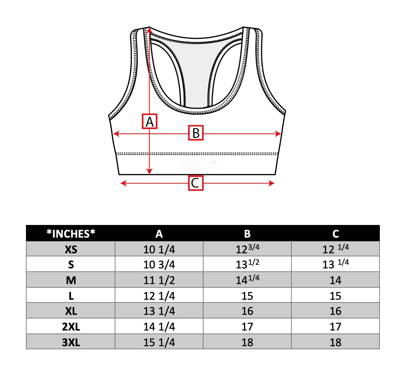Size Chart 1