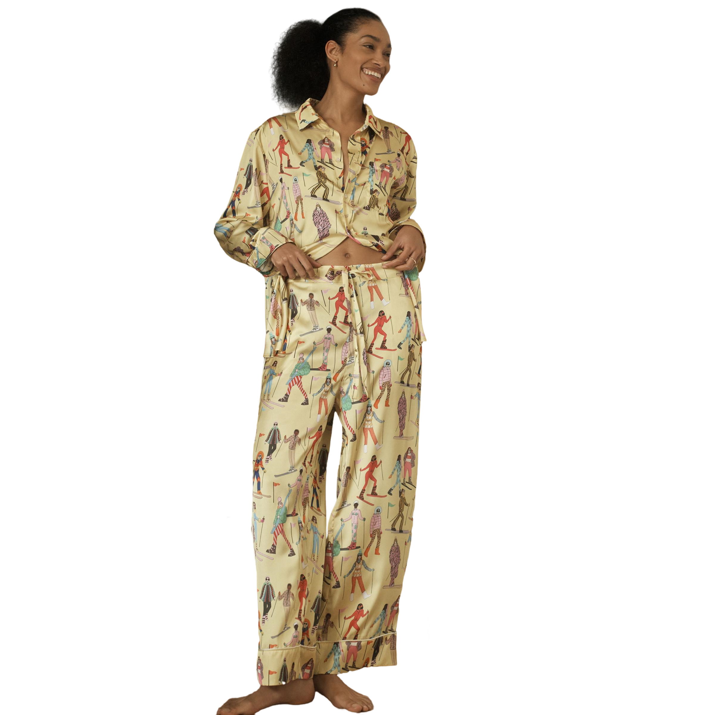 Luxury Sleepwear Custom Printed Lounge Clothing Designer Women Home Wear Pijama Cotton Pyjama Set Womens Pajamas