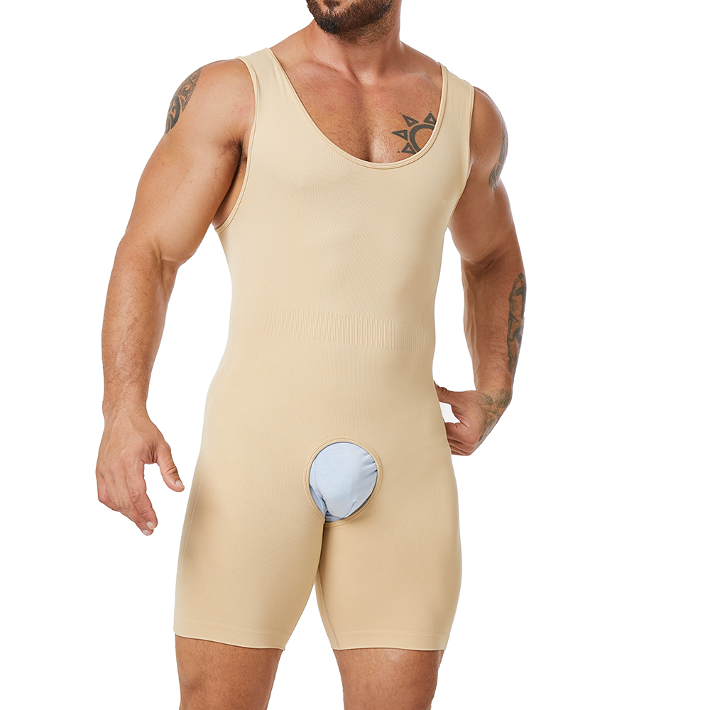 Full Body Shaper Underwear Thermal Shapers Slimming Compression Bodysuit Shapewear Tummy Control Jumpsuit for Men