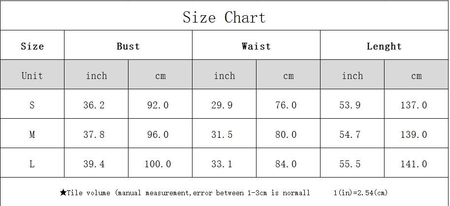 Size Chart Info