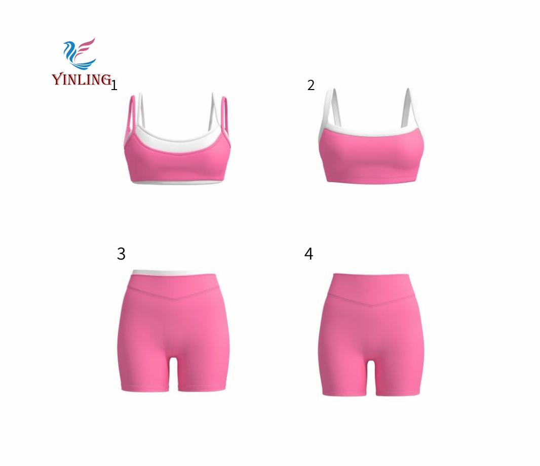 High Quality Soft Activerwear Set Crop Top 4-way Stretch Female Yoga Wear Set Custom Yoga Set