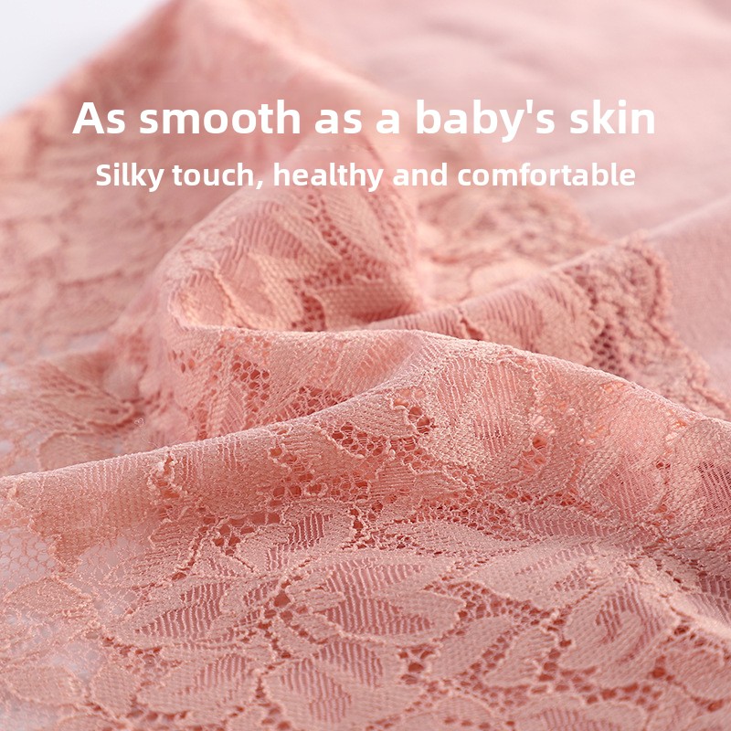 Private Label High Waisted Tummy Control Panties Floral Lace Cotton Lingerie Breathable Briefs for Postpartum Recovery