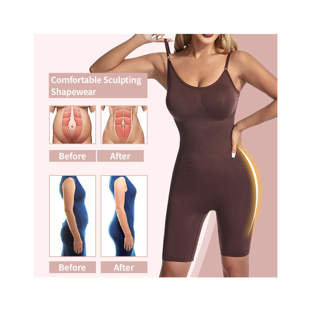 Seamless Bodysuit for Women Open Crotch Shapewear With Tummy Control Compression Corset Slimming Butt Lifter Full Body Shaper