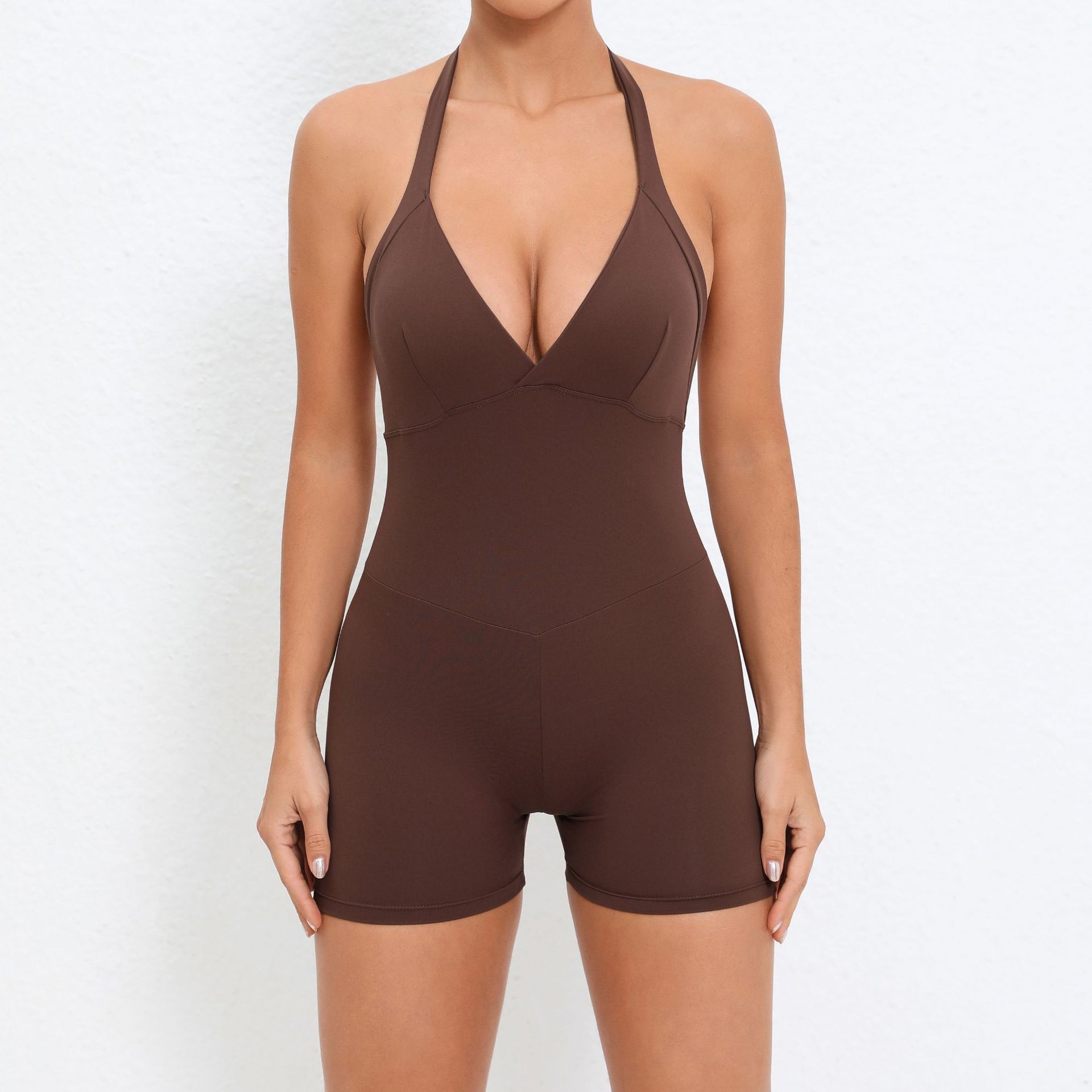 High Quality Women's Compression Yoga Jumpsuit Backless High Waist Activewear One Piece Gym Romper