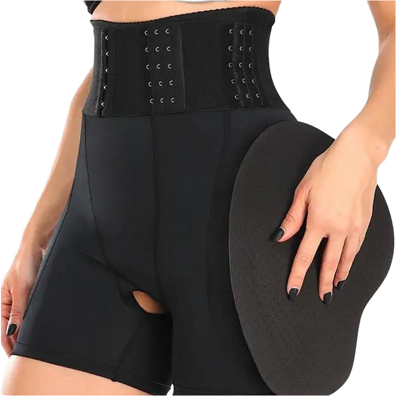 2026 New Arrival Hot High Waist Butt Lifter Shapewear Shorts with Removable Pads &amp; Open Crotch Design Hip Enhancer Shorts