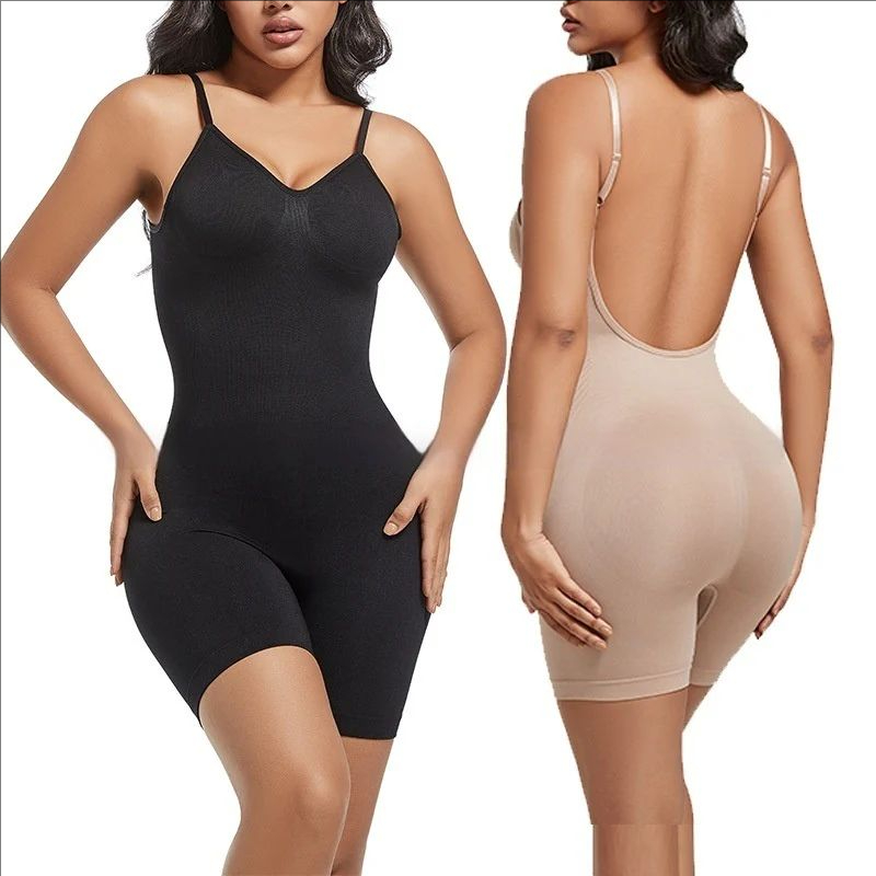 Seamless Low Back Bodysuit Shapewear Full Body Compression Butt Lifting and Tummy Snatching Bodysuit Sexy Jumpsuit