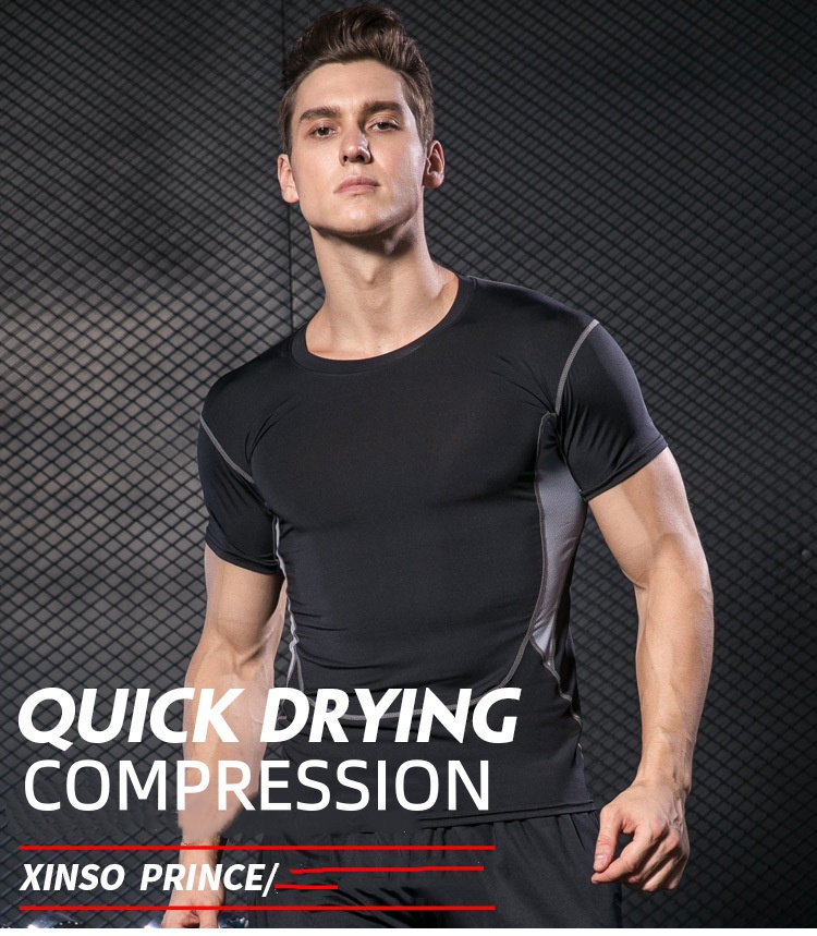 Elastic breathable sporty tight short sleeves