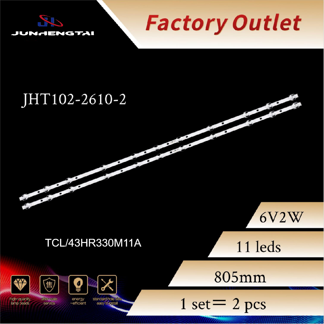 ODM Use for T-C-L 43inch JHT102 Led Backlight Strips Suppliers, Factories
