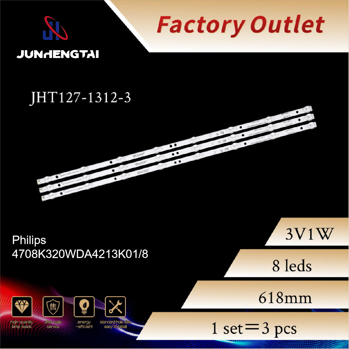 High-Quality Philips 32inch JHT127 Led Backlight Strips Supplier, Factory