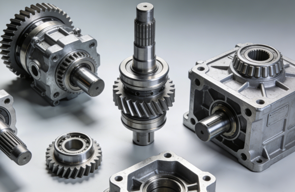 Precision casting machine parts display