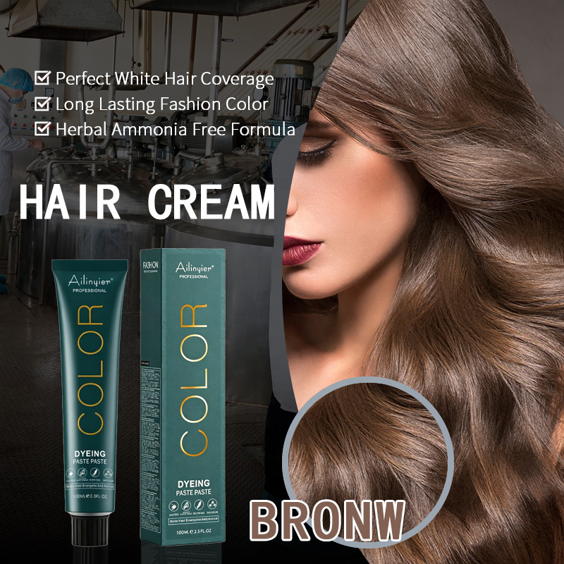 Ailinyier 100 Ml Custom Professional Herbal Low Ammonia Free Hair Dye Color Cream Permanent 112 Colors Fashion Color For Salon