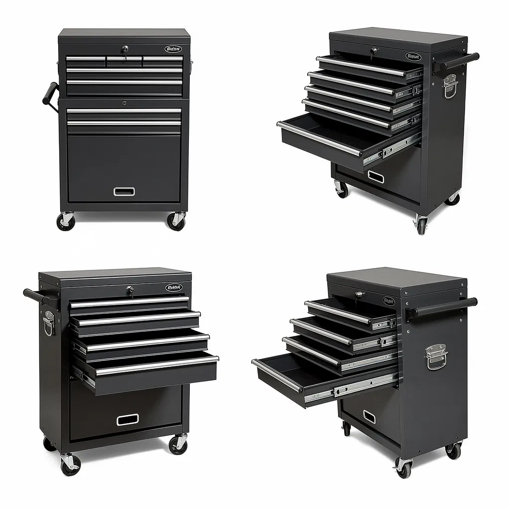 Professional Rolling Barber Station with Lockable Casters