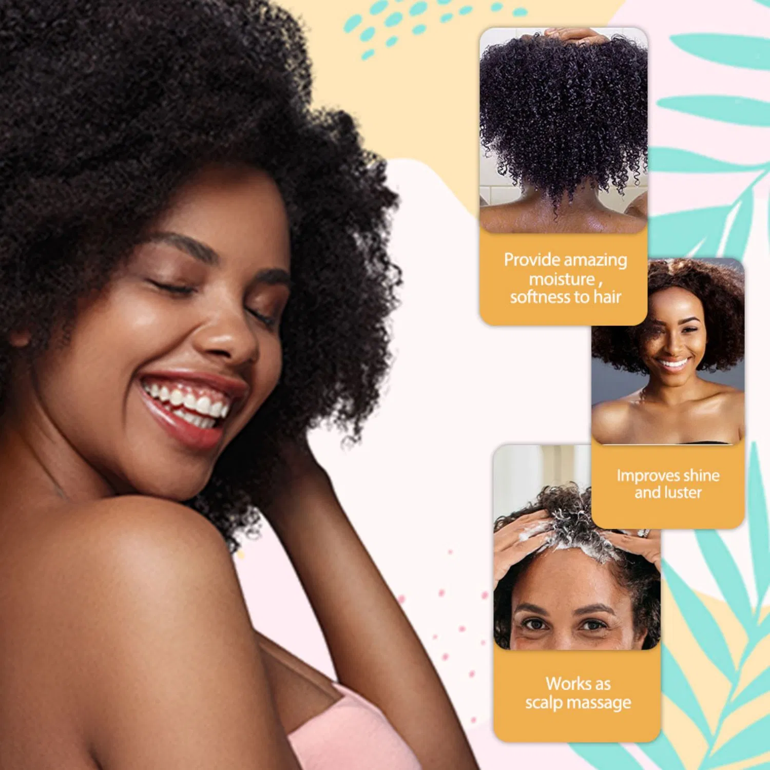 Professional Hair Care Product Sulfate Free Caster Oil Hair Food with Private Label