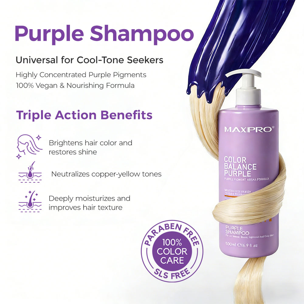 Maxipro Hot Sale Colorful Hair Dye Shampoo Black in 5 Minutes Professional Professional Purple Hair Color Dye Shampoo