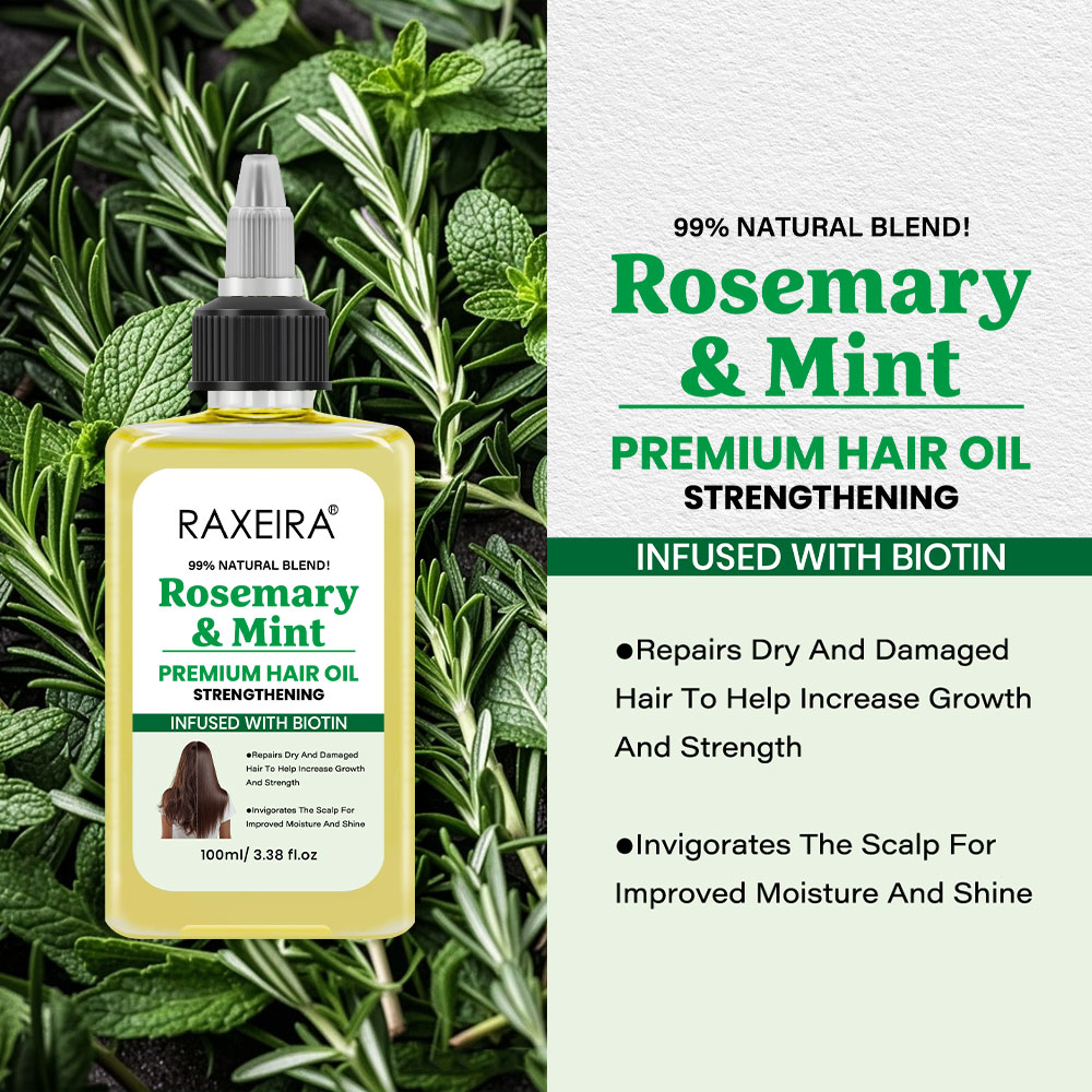 New Rosemary Mint Hair Oils for Hair Growth Peppermint Herbal Repair Serum Natural Scalp Care Strengthening Hair Essential Oil
