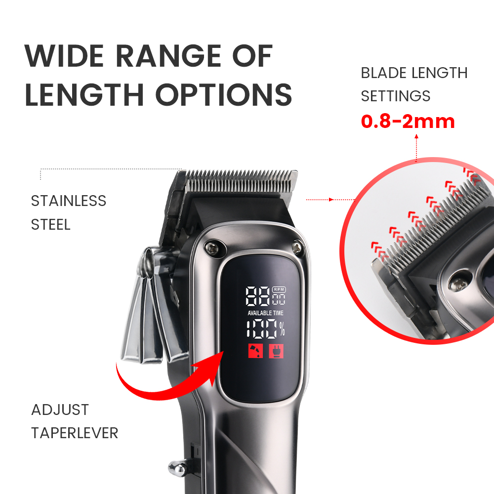 Wholesale Men Barber Hair Clipper Set Chargeable Electric Hair Trimmer Cordless Hair Clipper Professional Hair Cut Machine