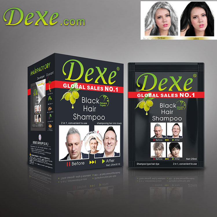 DEXE of Cream Hair Dye Shampoo Manufacturer's Product for Color Hair Use at Home Salon Travel by Cover Grey White Hair Men Women