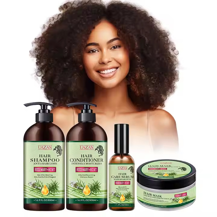 Professional Custom Vegan Natural Rosemary Mint Smoothing Anti-Dandruff Anti-Frizz Scalp Hair Shampoo 500ml Nourishing Damage