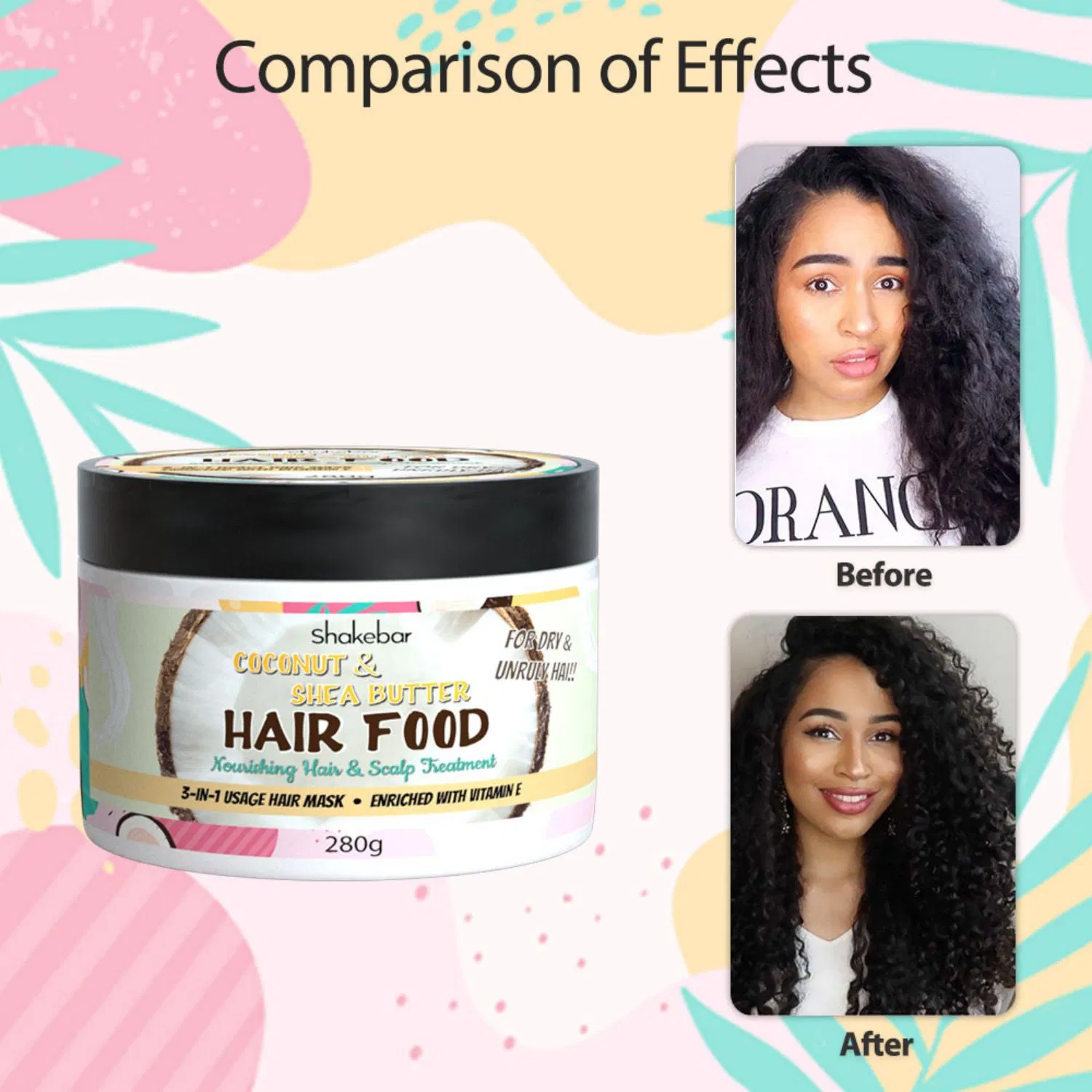 Professional Hair Care Product Sulfate Free Caster Oil Hair Food with Private Label