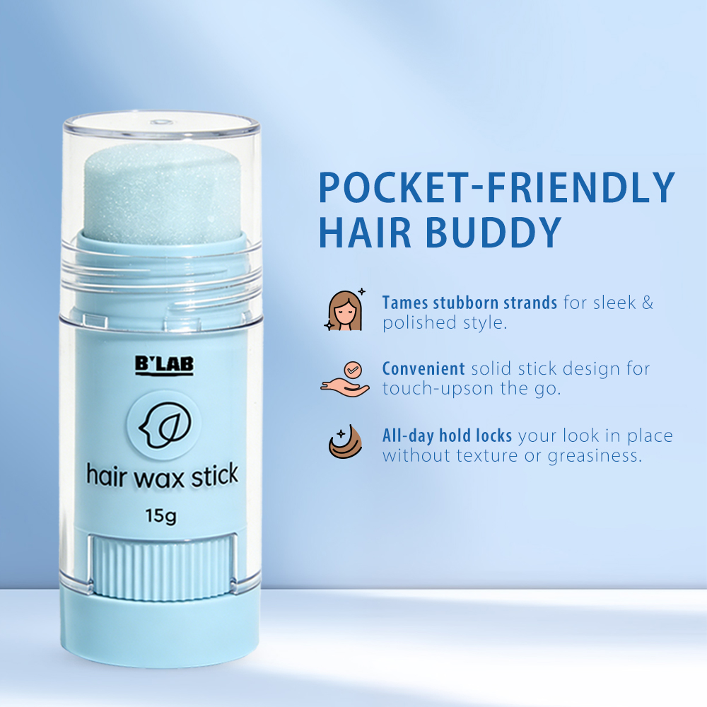 Wholesale Custom Hair Styling Wax Stick Flyaways Edge Control Strong Hold Hair Wax Stick 15g Private Label For Women