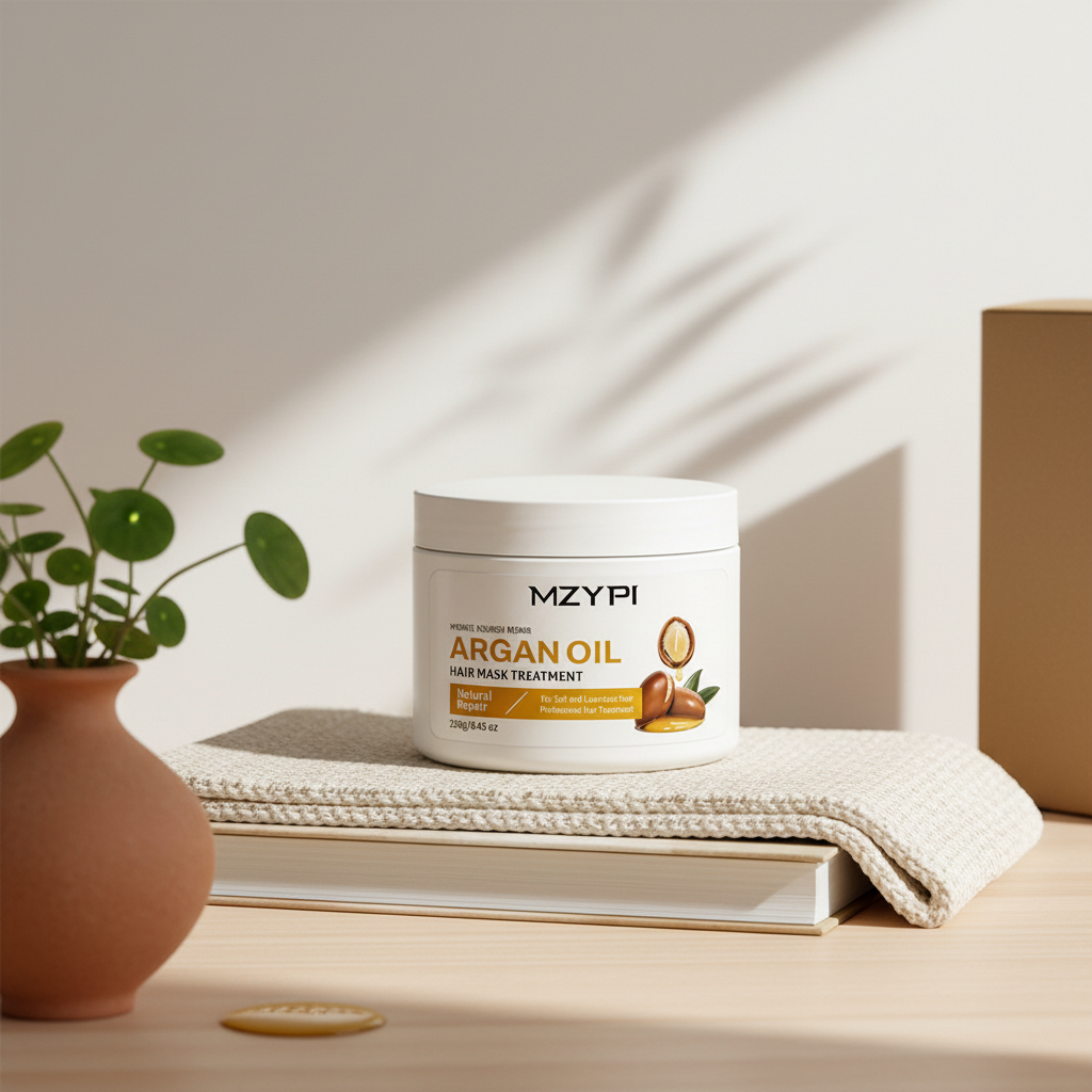 OEM Wheat Protein Organic Hair Cream 2-IN-1 Argan Oil Herbal Moroccan Nourishing Hair Mask Treatment Color-Protection For Hair
