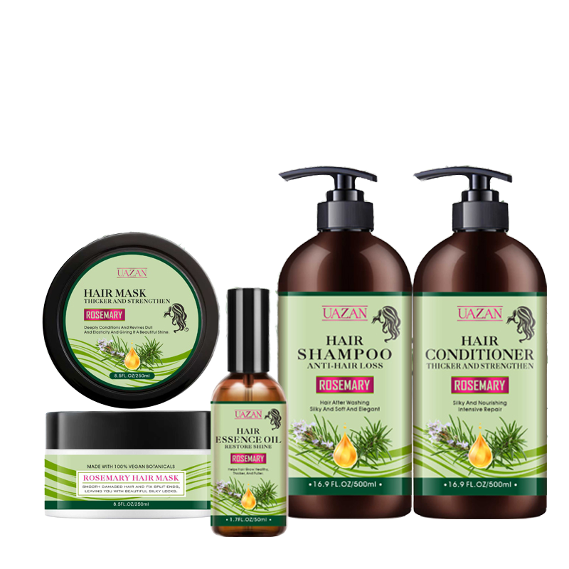 Professional Custom Vegan Natural Rosemary Mint Smoothing Anti-Dandruff Anti-Frizz Scalp Hair Shampoo 500ml Nourishing Damage