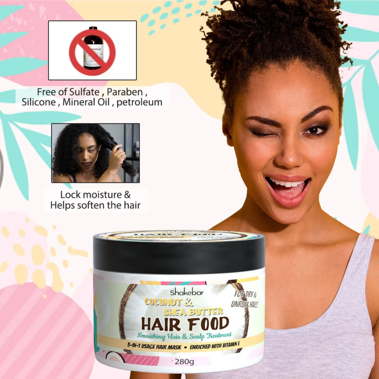 Professional Hair Care Product Sulfate Free Caster Oil Hair Food with Private Label